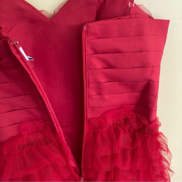 Unique Vintage Red Midi Dress - Picture 7 of 8